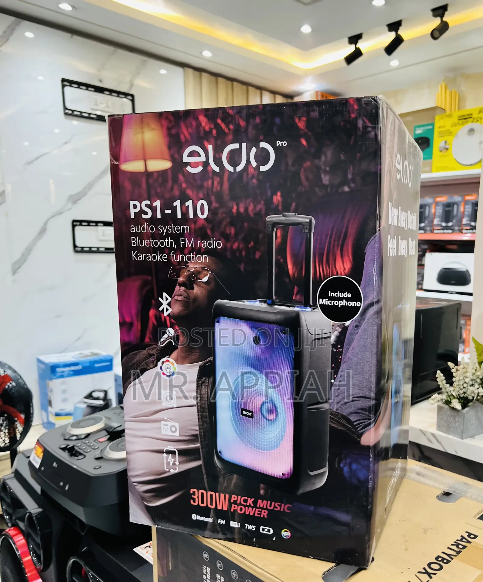 Sealed in Box Eldo Ps1-110 Single 12" Portable Bluetooth Speaker.