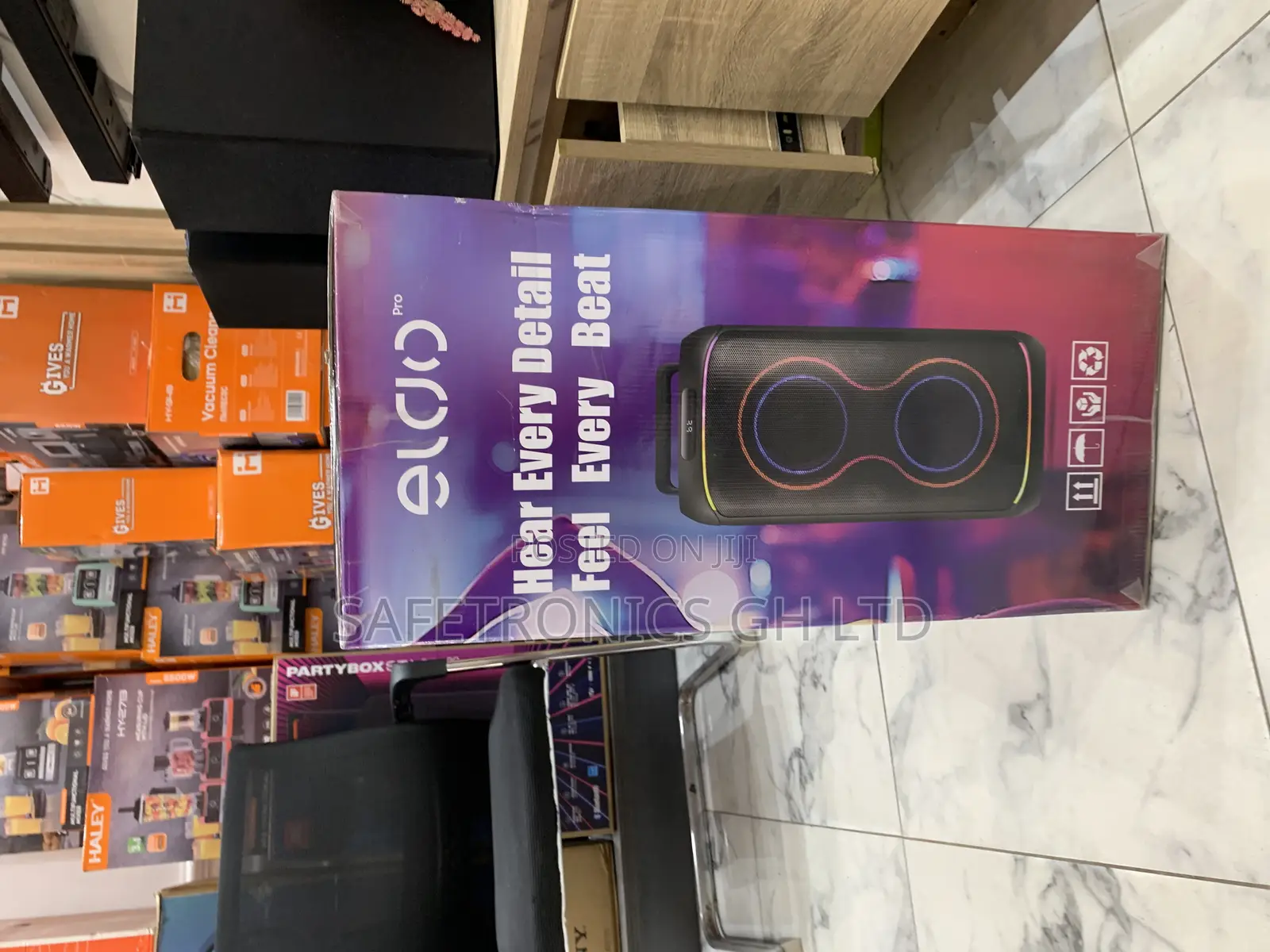 Secure Sleek Bluetooth Pb1-100 Eldo Pro Double 6,5” 300 Watts Speaker