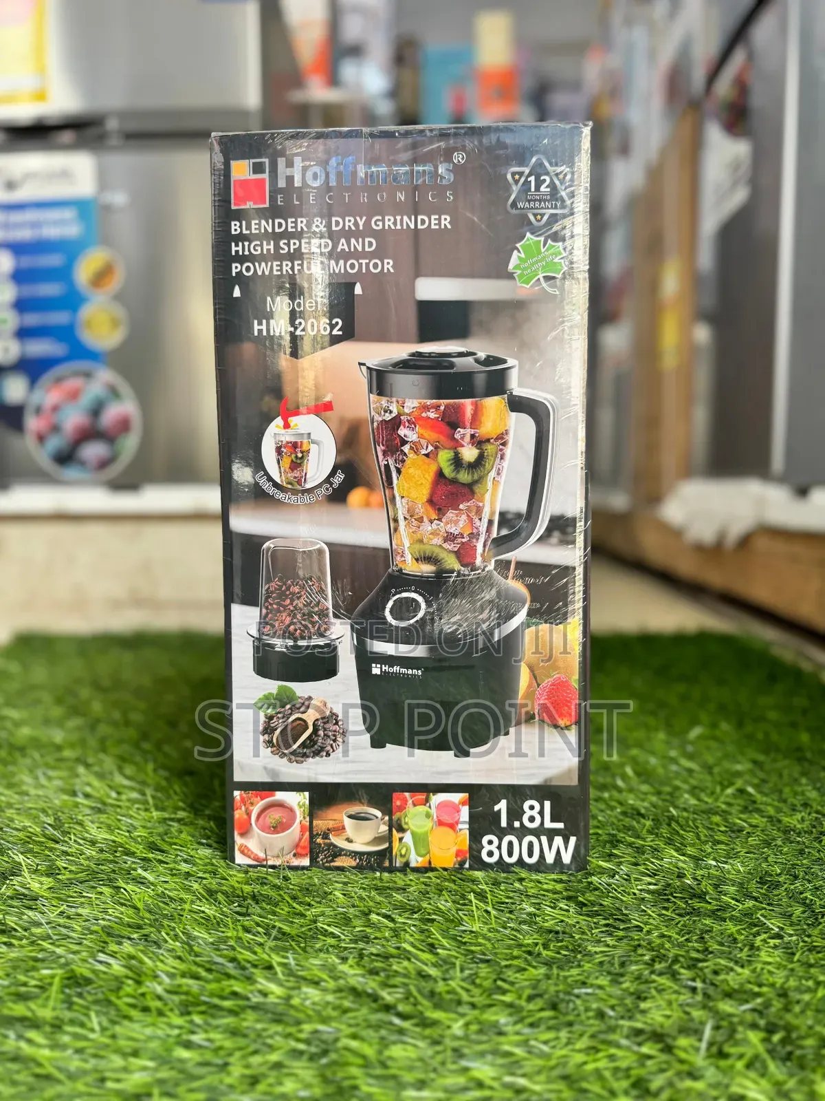 Hoffmans 1.8ltr Unbreakable Blender+Grinder
