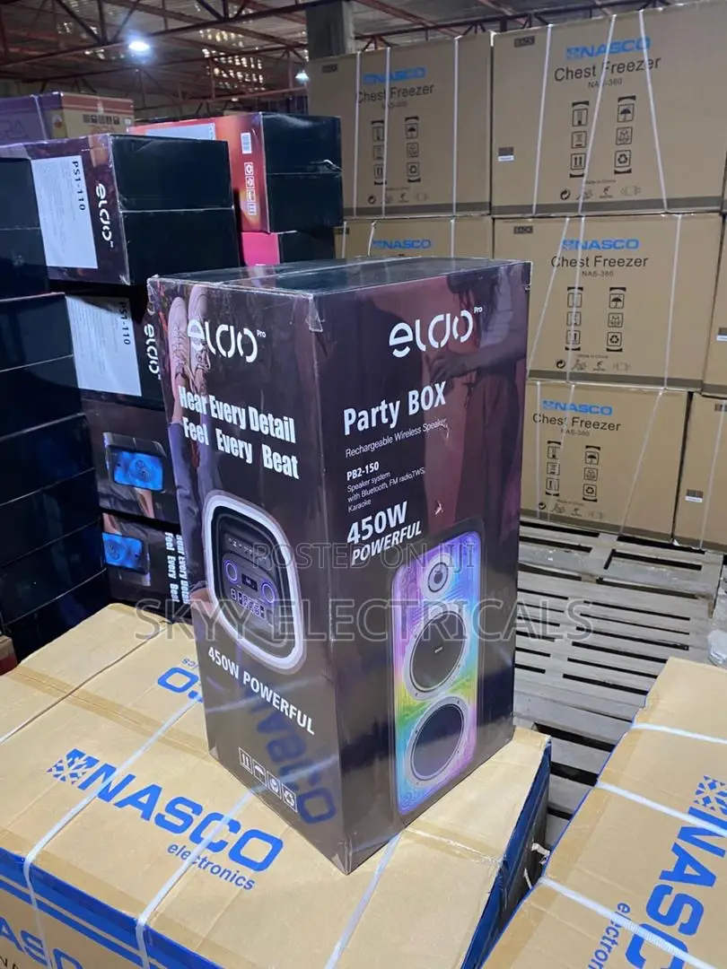 450w Pb2-150 Eldo Rechargeable Wireless Party Box Speaker