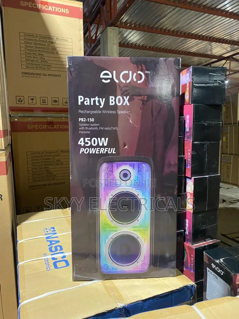 450w Pb2-150 Eldo Rechargeable Wireless Party Box Speaker