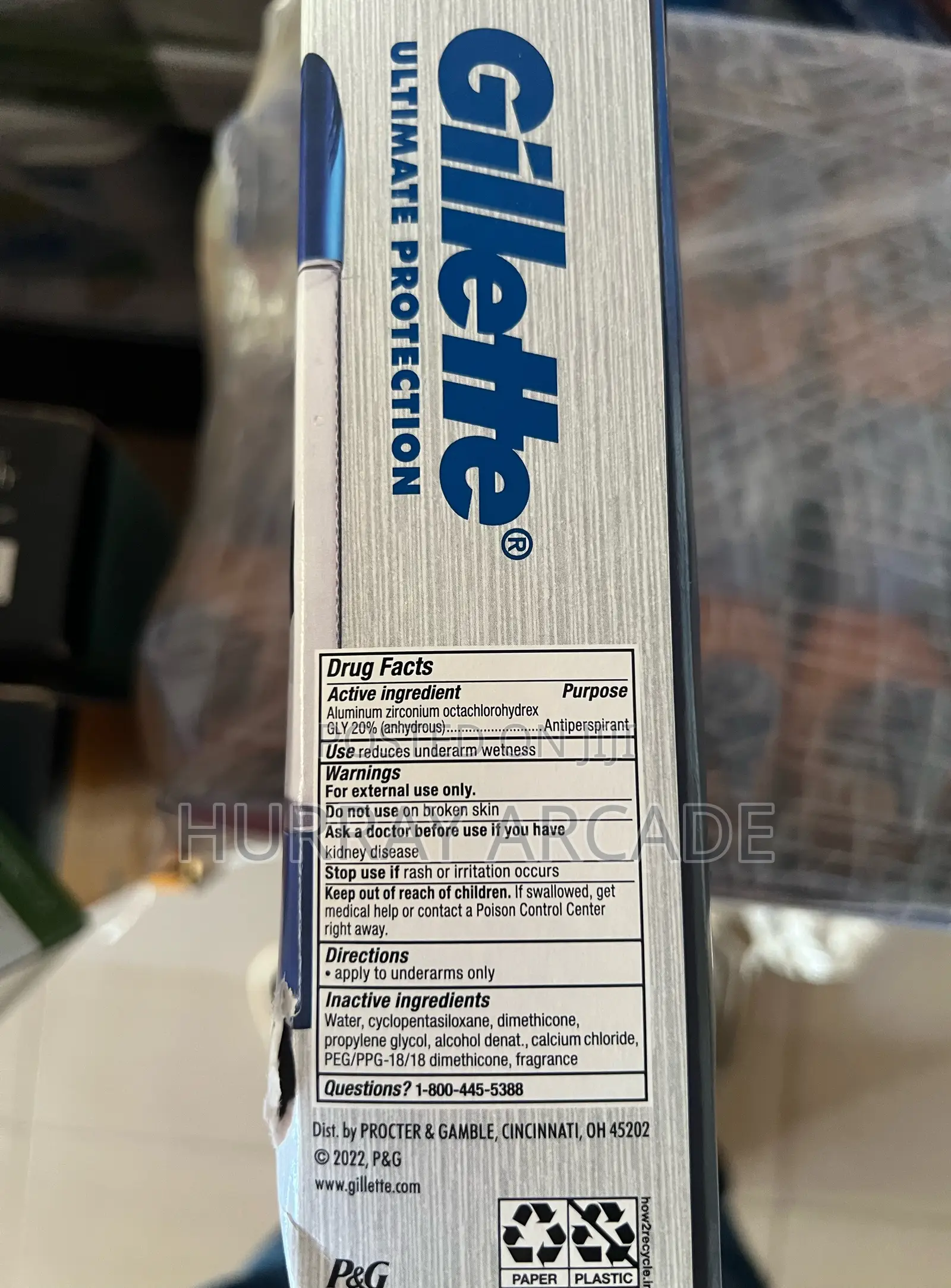 5 Pack Gillette Deodorant (72 Hour Ultimate Protection)