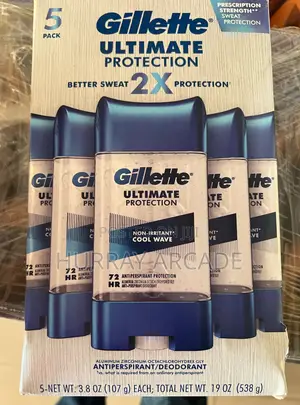 5 Pack Gillette Deodorant (72 Hour Ultimate Protection)