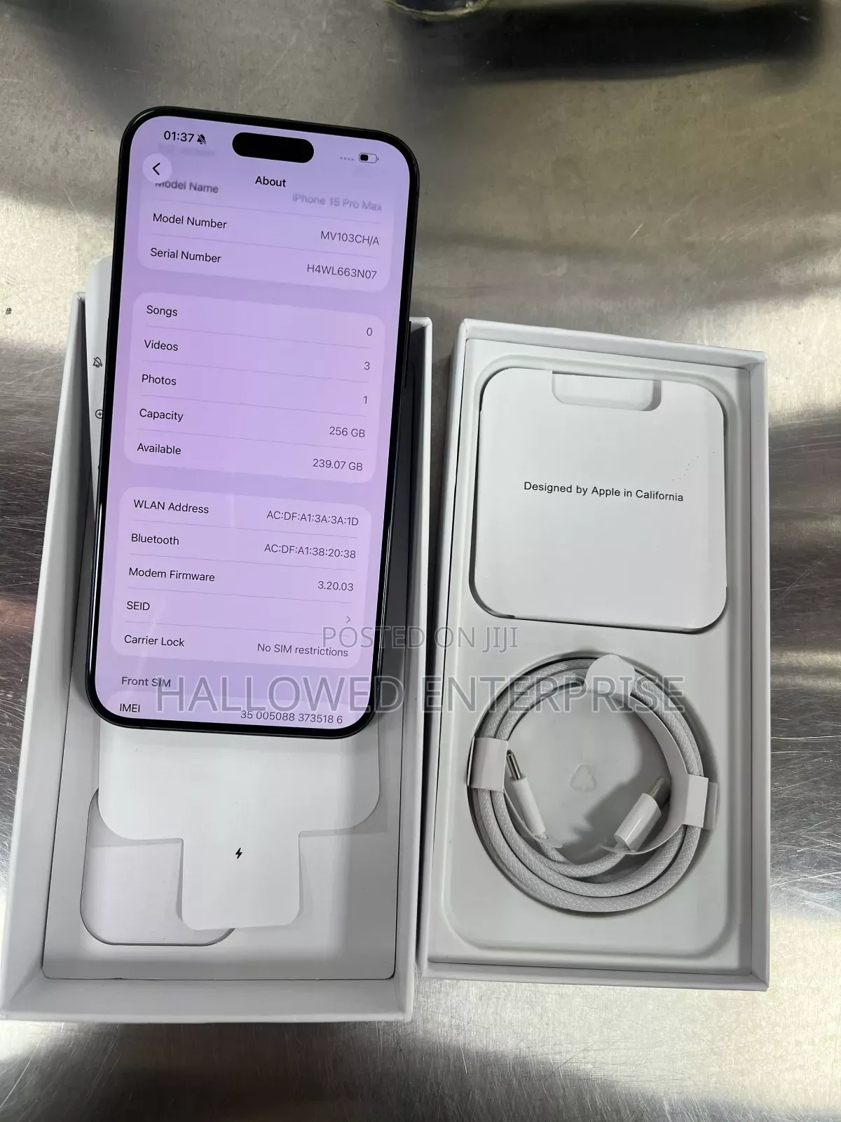 New Apple iPhone 15 Pro Max 256 GB Black