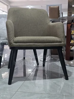 Milano Dining Chair With a Woven Fabric Sentand Black Metal Legs