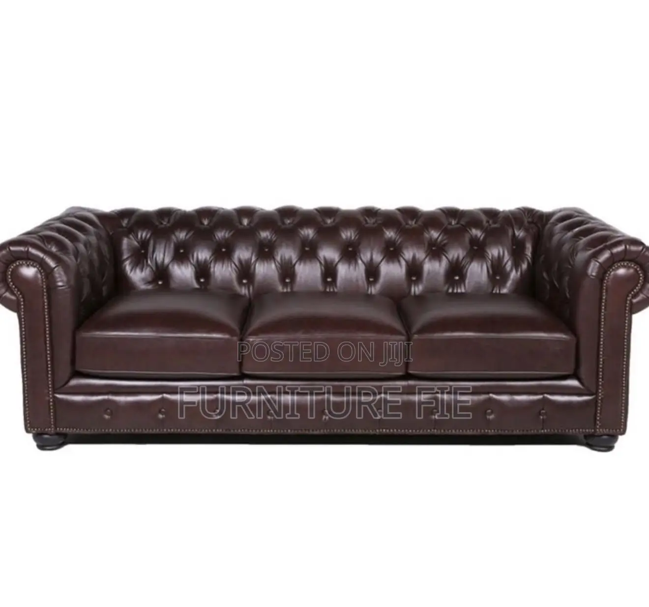 Alexandon Leather Chesterfield Tufted Sofa With Roll Arm From Usa