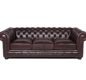 Alexandon Leather Chesterfield Tufted Sofa With Roll Arm From Usa
