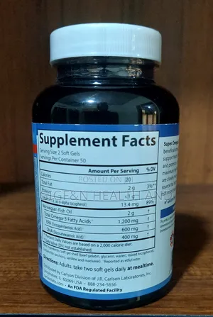 Carlson, Wild Caught Super Omega-3 Gem Epa 600 Dha 400( 2028 Expiry)