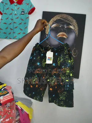 Rainbow Colours and Blue Black Shorts for Kids Age 1-10years