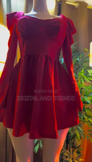 Red Velvet Corset Mini Dress