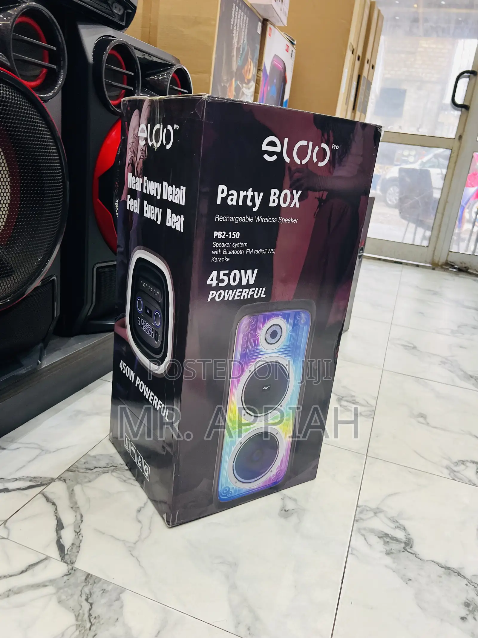 Purchase Original Eldo Pb2-150 Double 8" Party Box Wireless Speaker