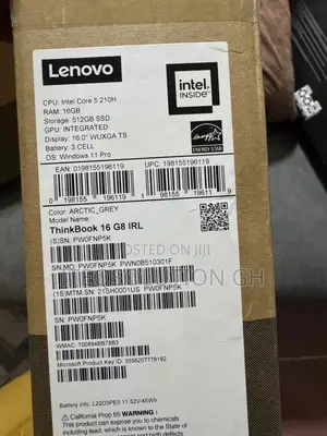 New Laptop Lenovo 16GB Intel Core I5 SSD 512GB