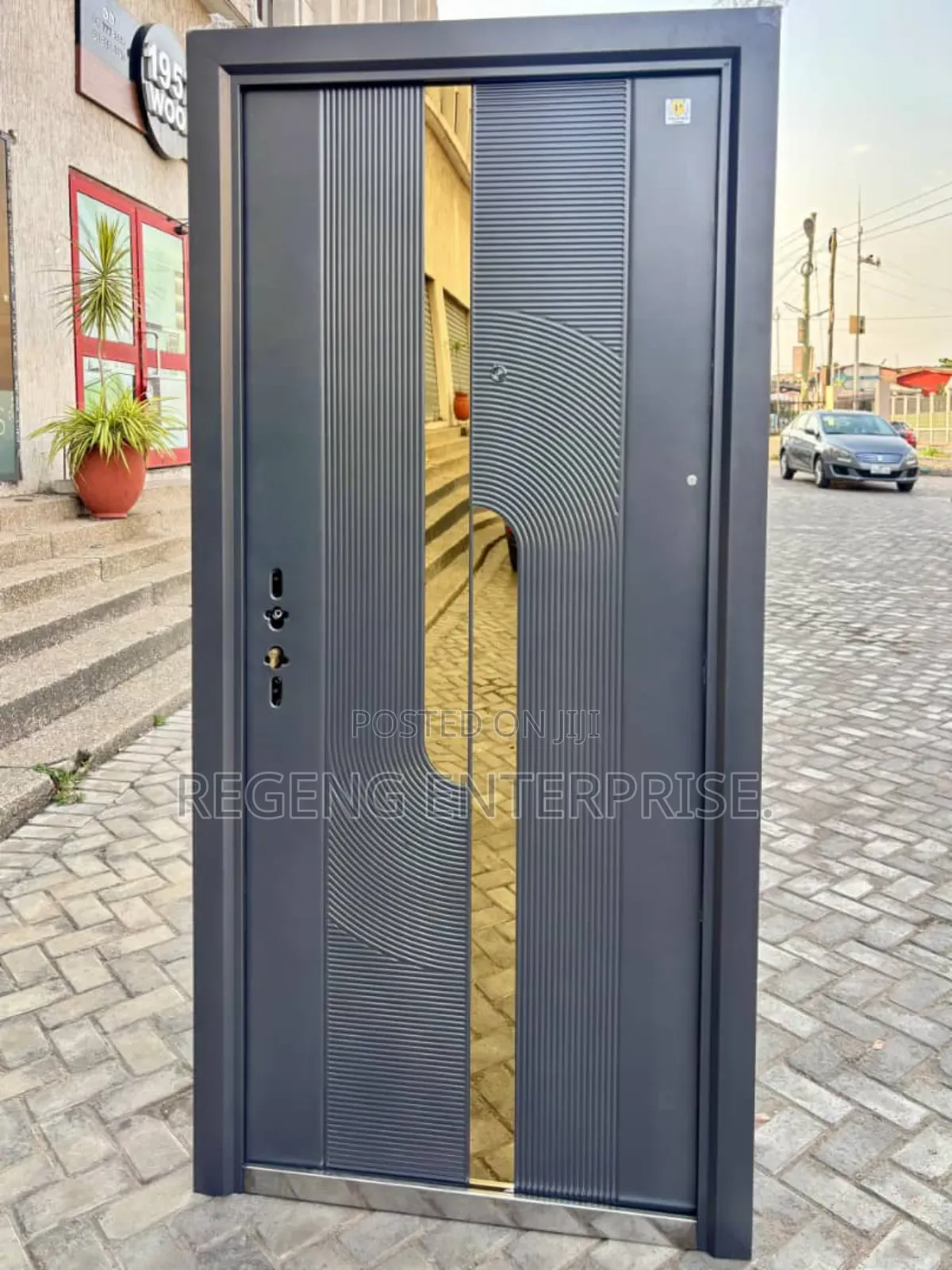 Anti Rust With Glass Security Door