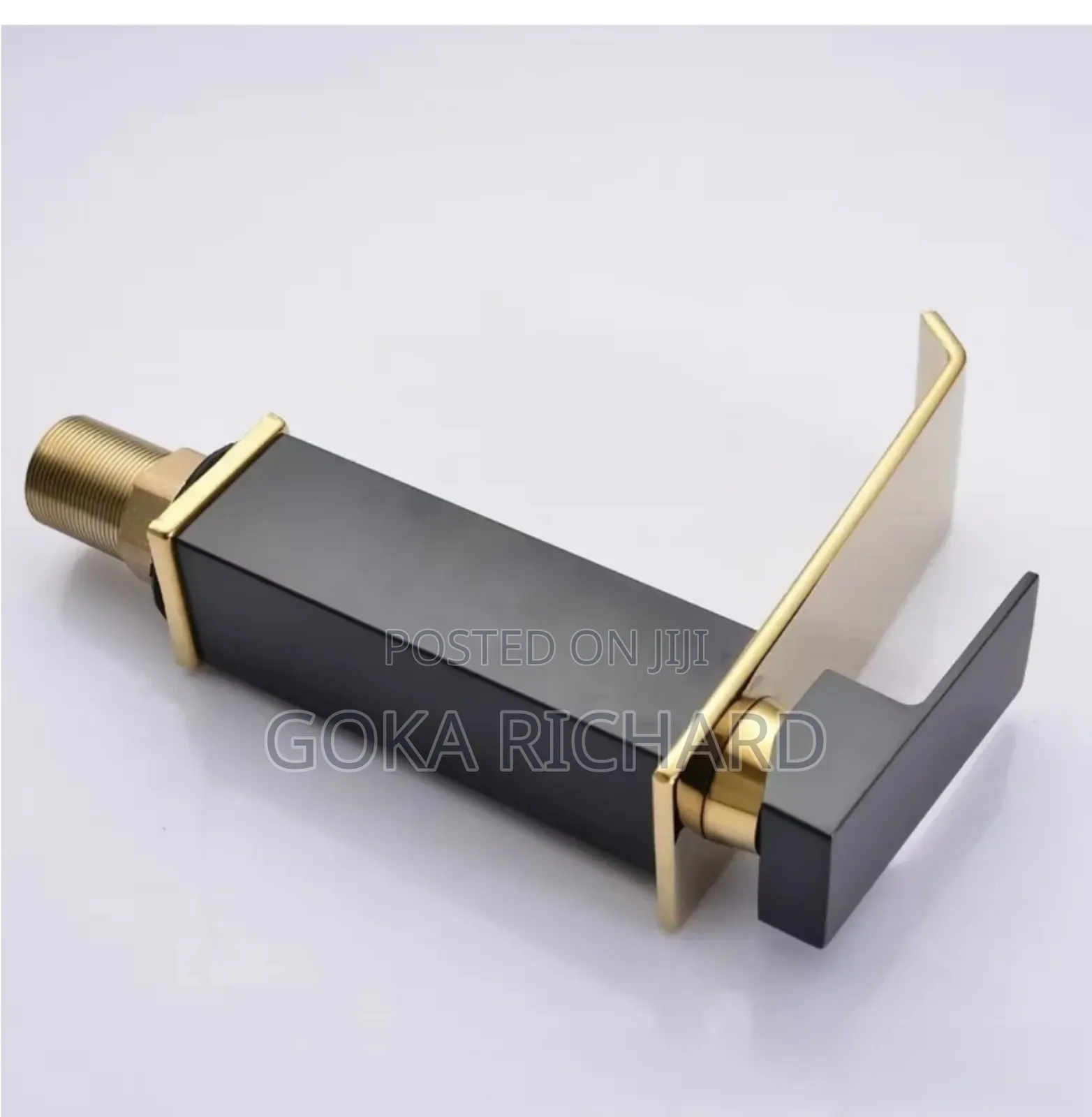 Modern Luxury Black and Gold Basin Faucet Tap