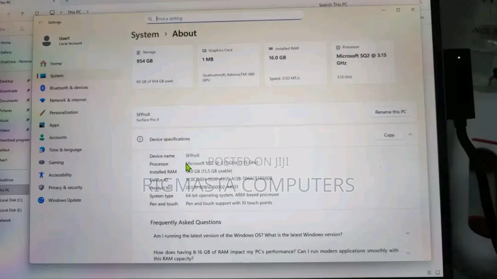 New Microsoft Surface Pro X 16GB Qualcomm Snapdragon X Elite SSD 1T