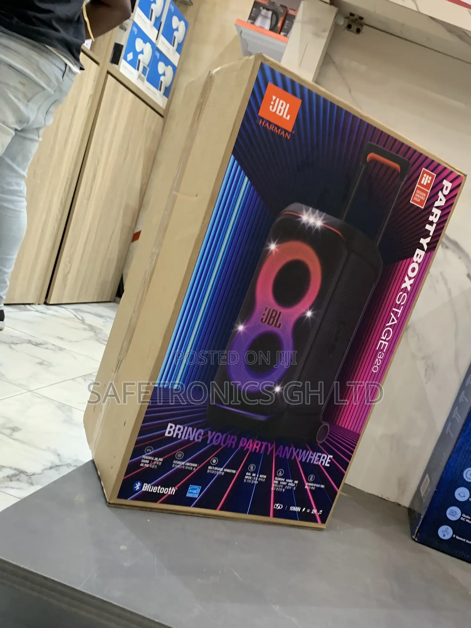 Lastest Bluetooth JBL Partybox Stage 320 Black 240 Watts Speaker