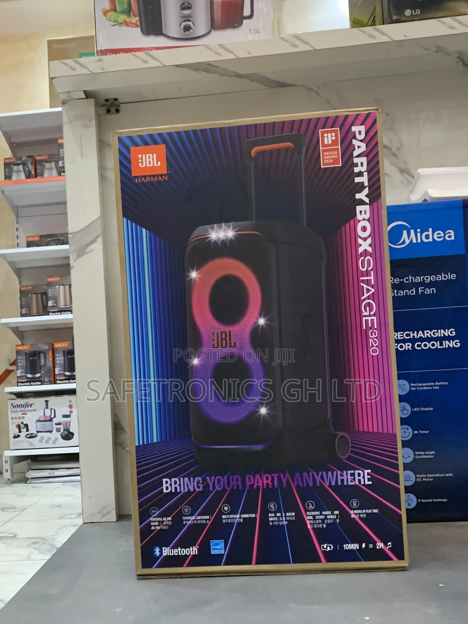 Essential JBL Partybox Stage 320 Bluetooth Electric 240 Watts Speaker