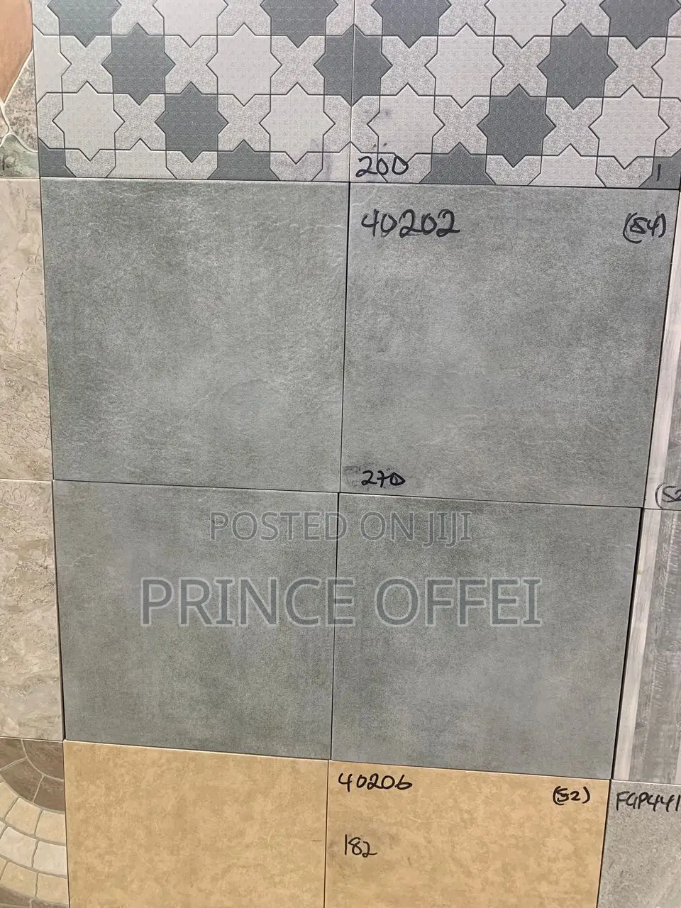 40/40cm Ghana Made Floor Tiles. Unpolished