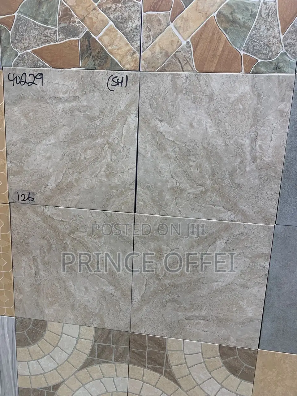 40/40cm Ghana Made Floor Tiles. Unpolished