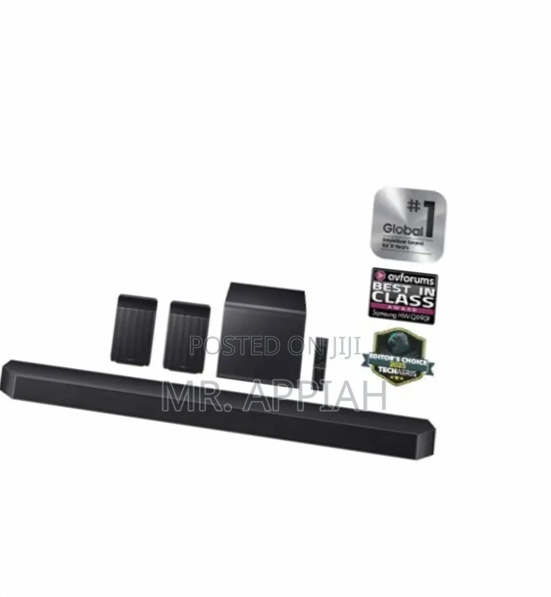 Elegant Black Samsung(Q990f)11.1.4channel Bluetooth Sound Bar 