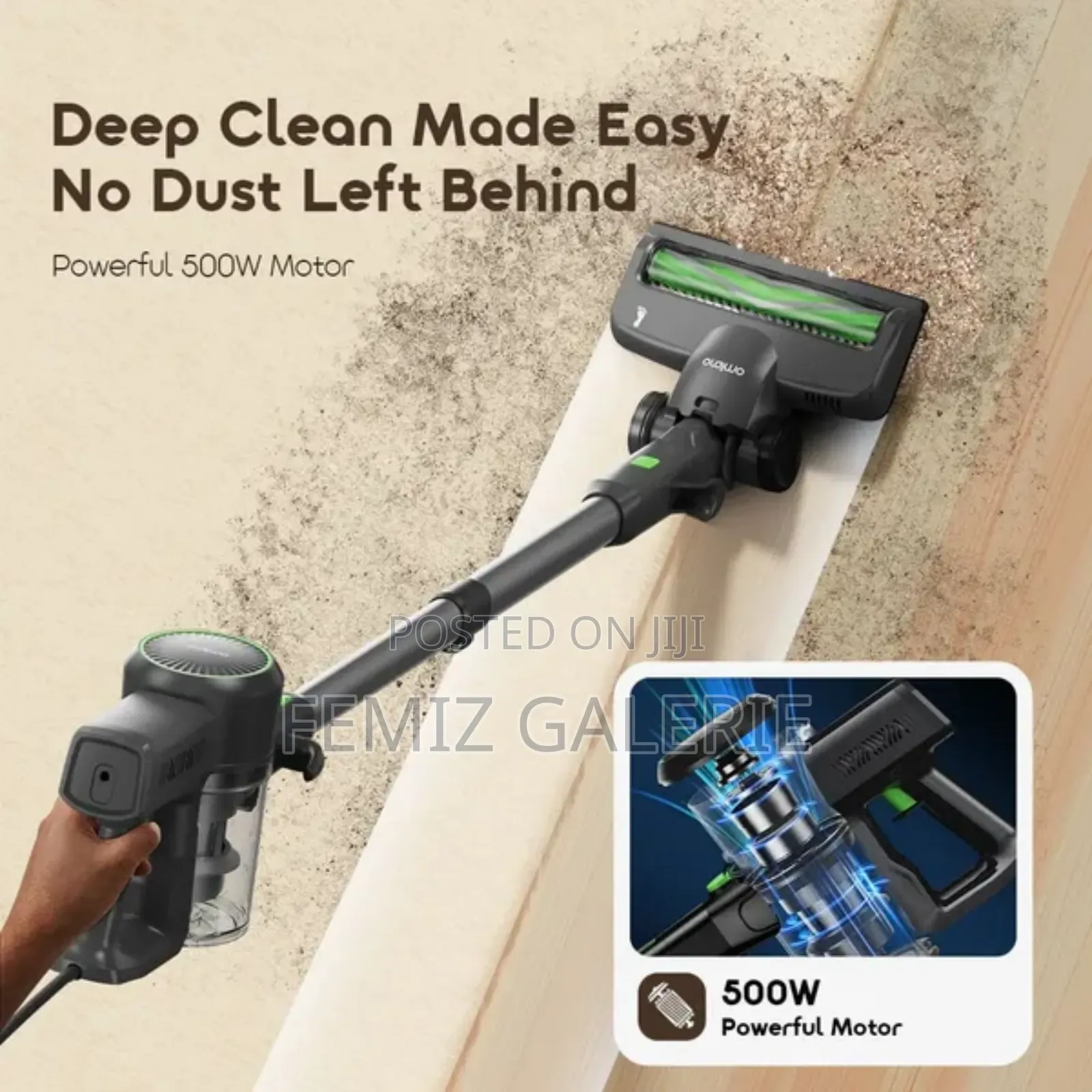 Oraimo Cordforce Plus Corded Stick Vacuum 500w Motor