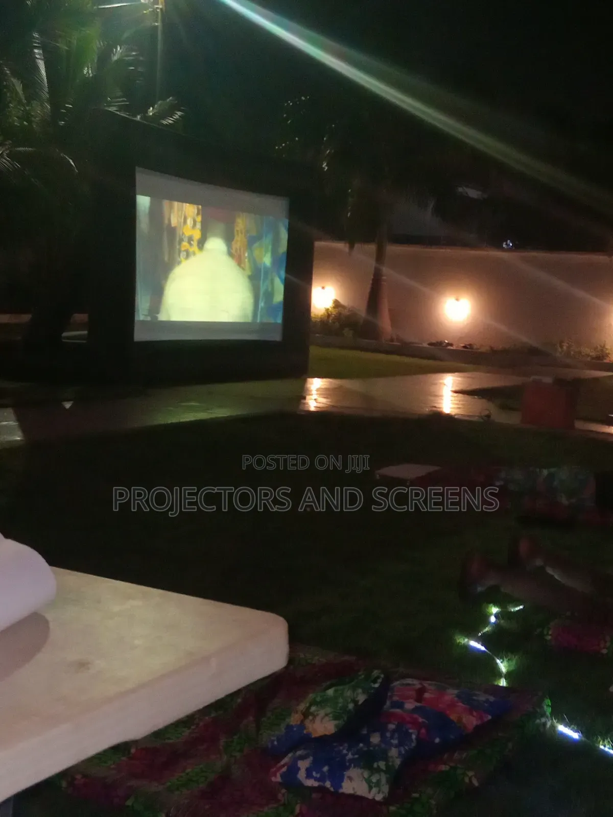 Rent Giant 16ft Outdoor Projector Screen Plus Air Blower Delivery