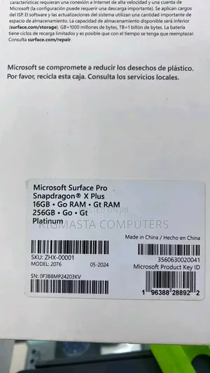 New Microsoft Surface Pro 256 GB Black