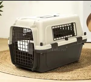 Ash and Cream Flight Plastic Dog and Cat Cage