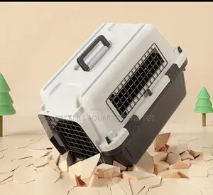 Ash and Cream Flight Plastic Dog and Cat Cage