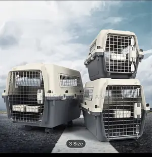 Ash and Cream Flight Plastic Dog and Cat Cage