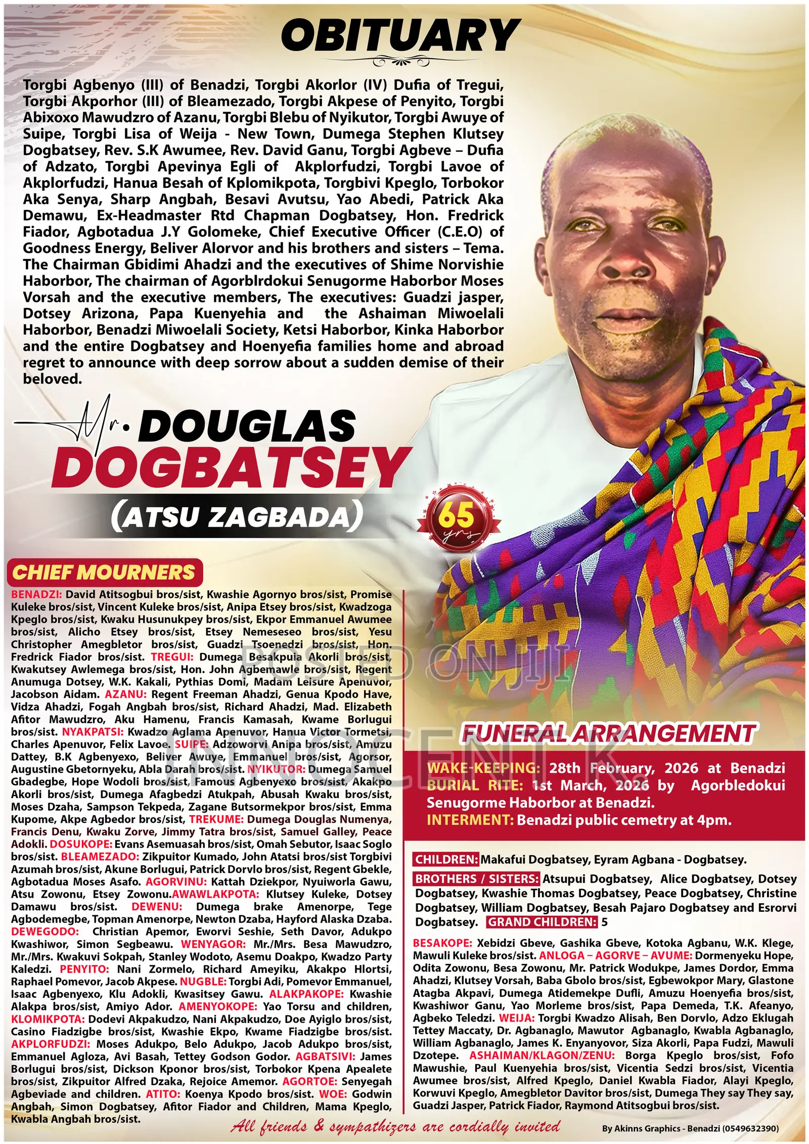 Funeral Poster Design and Print