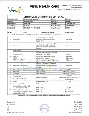 Sodium Methyl Paraben Bp