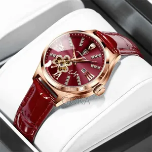 Women's High Quality Diamond Leather Quartz Watches