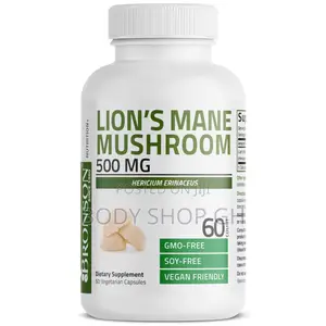 Bronson Lion's Mane Mushroom 500mg Hericium Erinaceus 60 Capsules