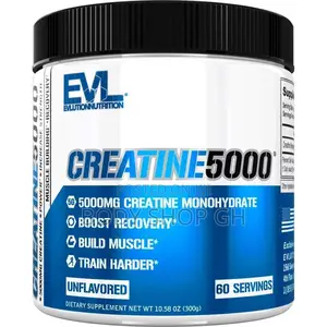 Evlution Creatine Monohydrate 5mg - 100% Pure Platinum for Muscles