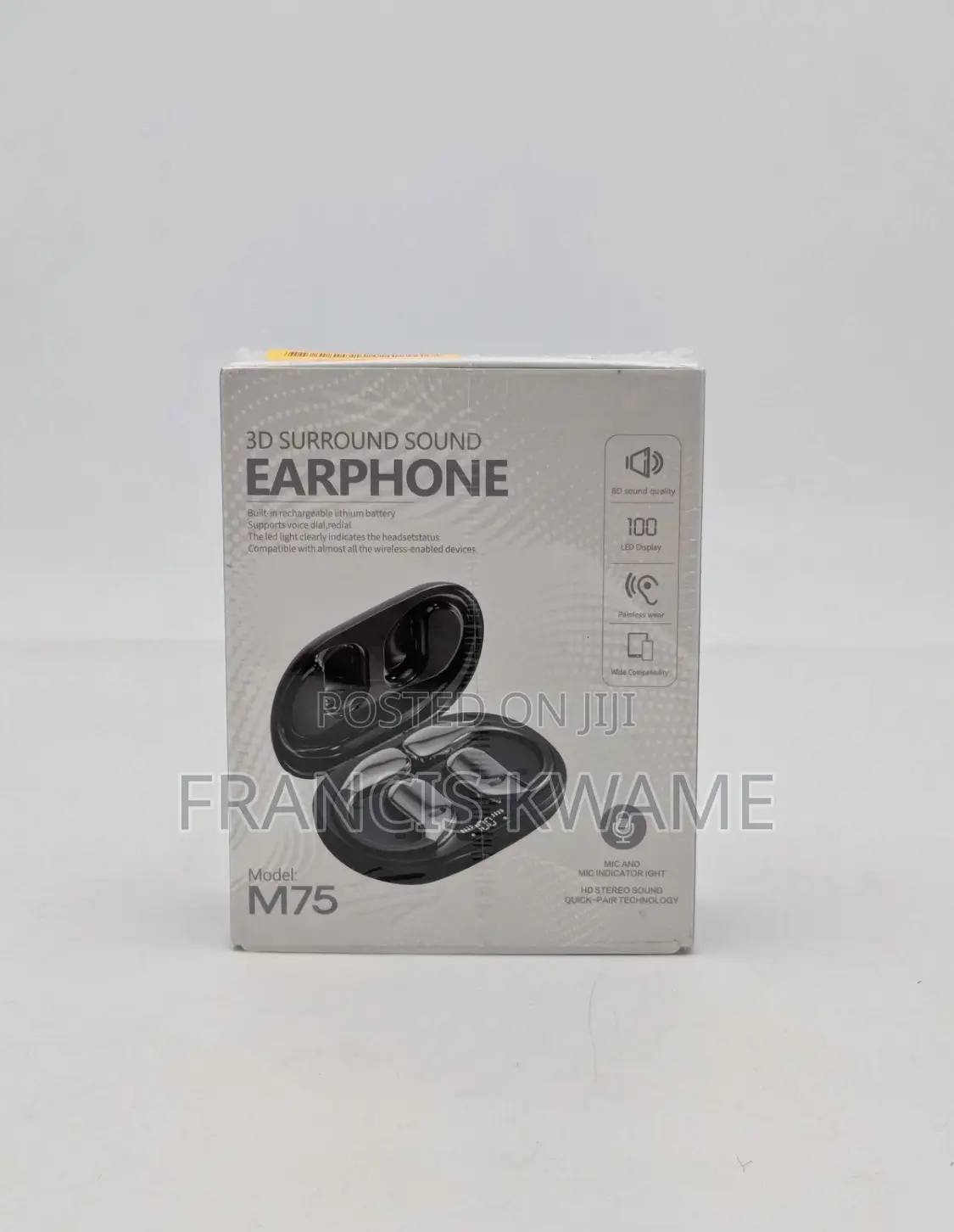 New Bierelaozi 3d Surround Sound Wireless Earphone M75