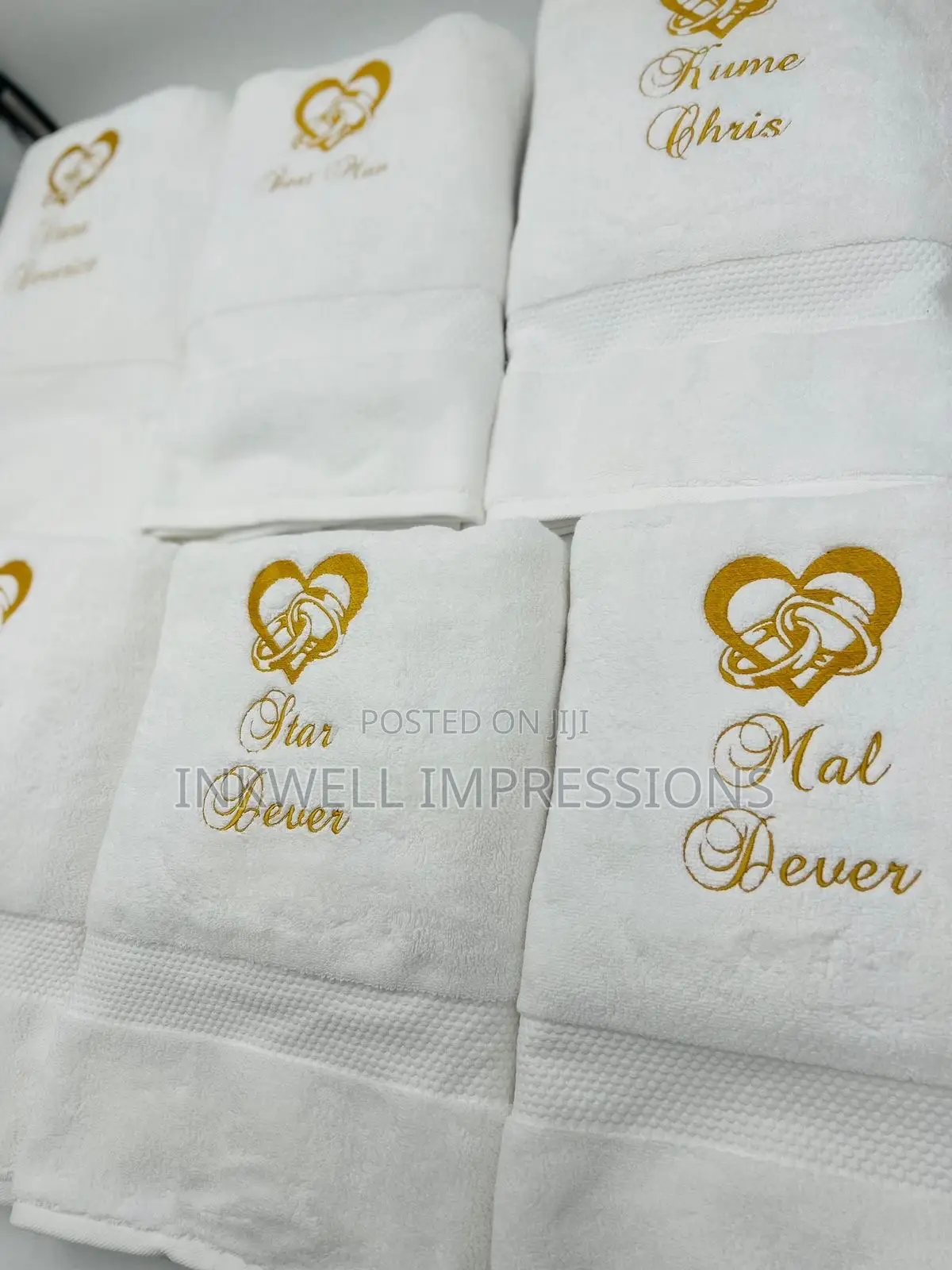 Neat Embroidery On Face Towels.
