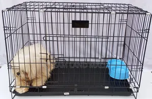 Large Metallic Dog Cage 77x55x45 Cm