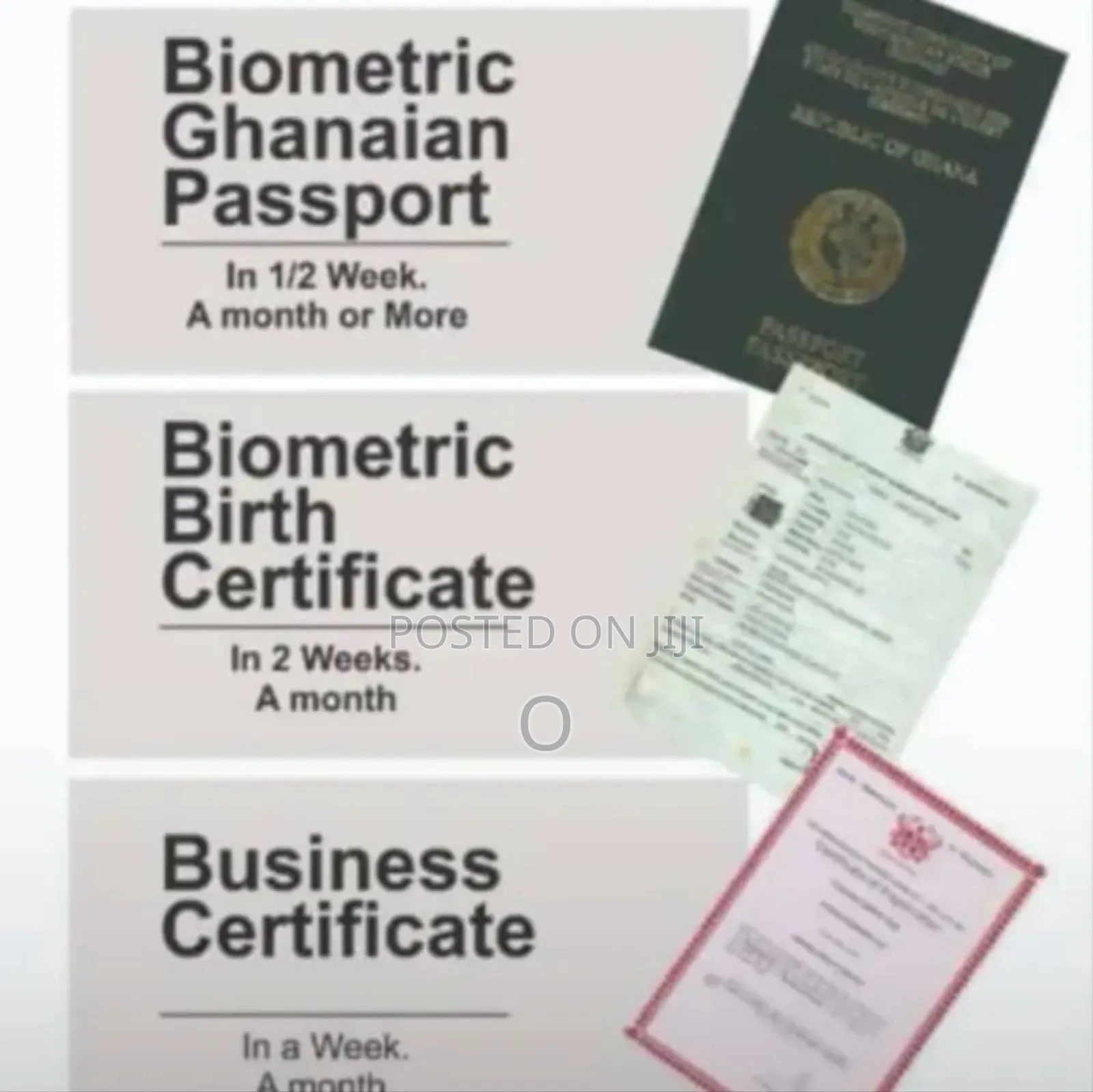 Passport,Birthcertificate,Business Certificate,Afidevite and All