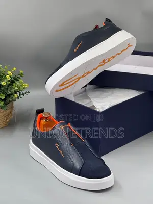 Quality Santoni Slip-on Sneakers (Navy)