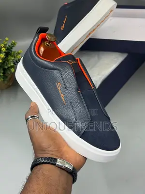 Quality Santoni Slip-on Sneakers (Navy)