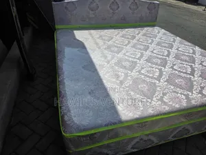 Patterned Mattress and Matching Headboard Complete in Built.