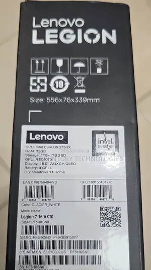 New Laptop Lenovo Legion 7 32GB Intel Core Ultra 9 SSD 2T