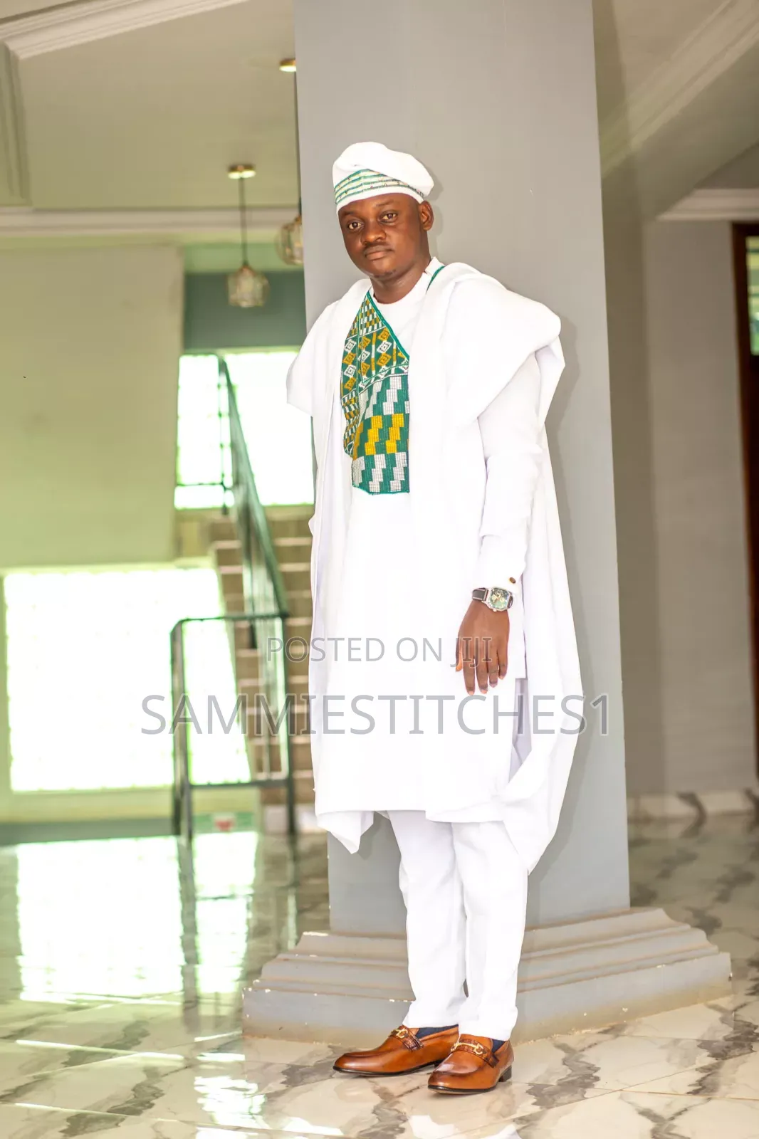 3pcs Agbada Phoenix Embroidery