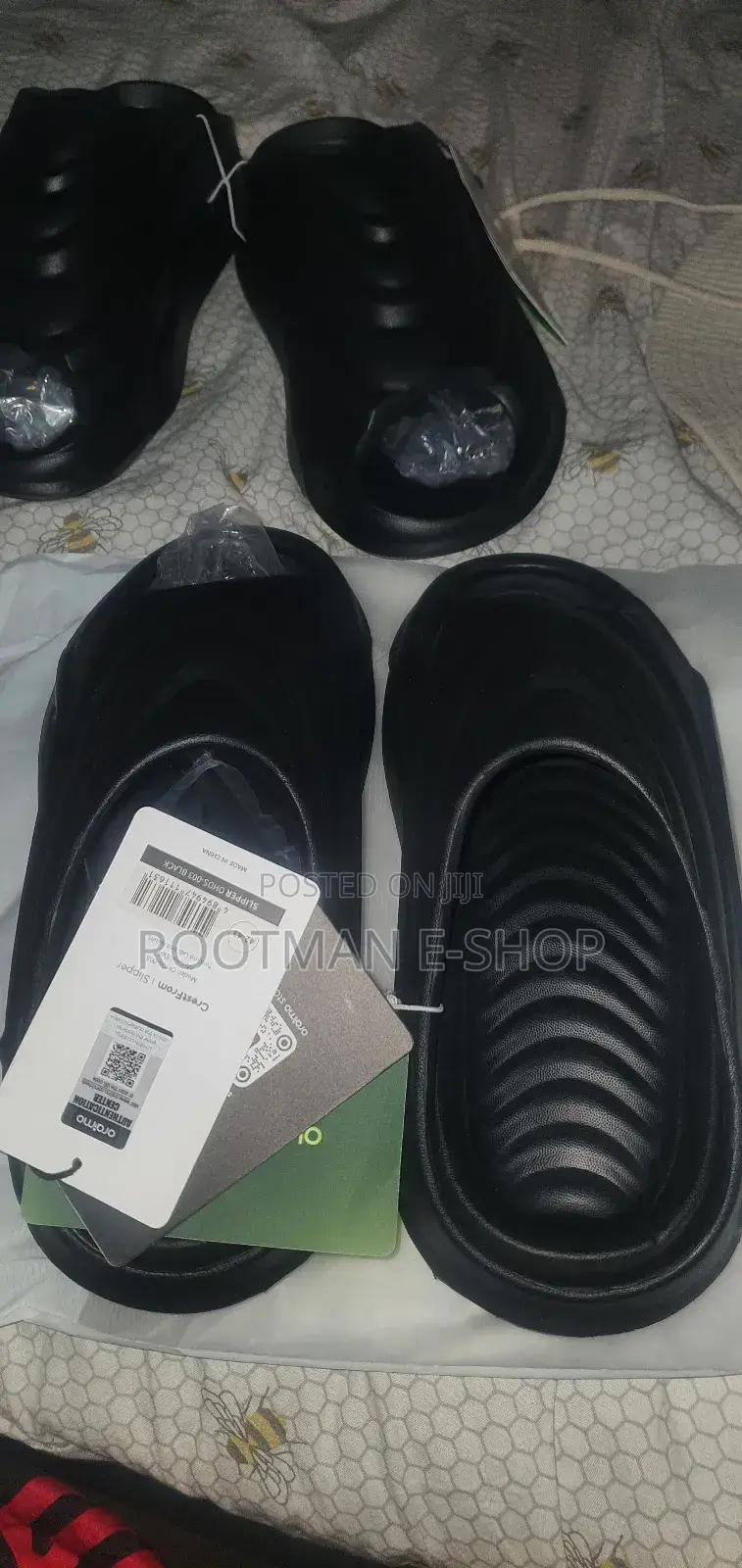 Oraimo Anti-Skid All Black Slippers (Size 42/43/44)