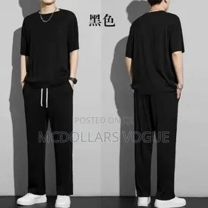 Men Top N Down Trouser, Black