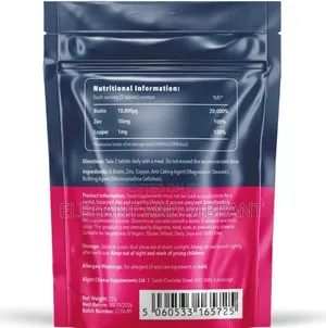 Biotin 10,000mcg + Zinc & Copper 180 Tab | Hair, Skin & Nails Growth