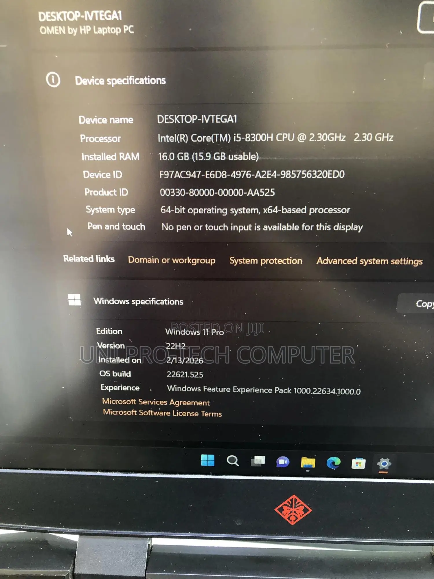 Laptop HP Omen 15 16GB Intel Core I5 HDD+SSD 1T
