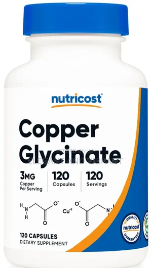 Copper Glycinate Capsules (120 Capsules, 3mg Copper Per Serving)