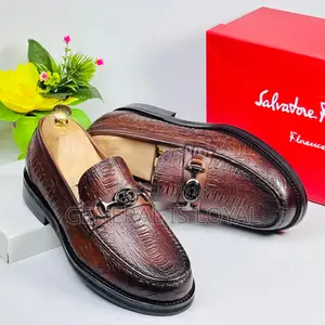 Salvatore Ferragamo Brown Leather Men’S Loafers